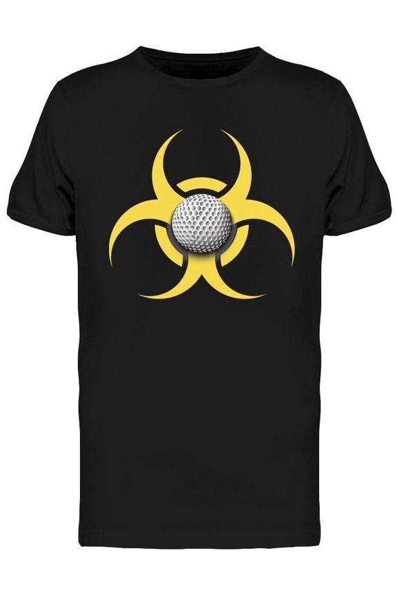 Biohazard Symbol With Golf Ball T-Shirt Men -Image by Shutterstock, Male x-Large