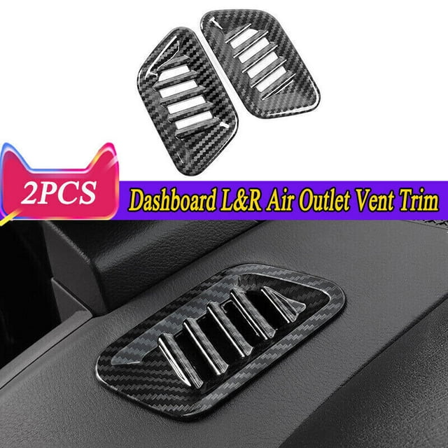 for Nissan for Altima 2019 - 2022 Carbon Fiber Look Dashboard L&R Air Outlet Vent Trim -