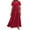 Red, variant on LOVZFMLL Women's Summer Fashion Loose Long Dress Short Sleeve Round-Neck Asymmetric Layered Beach Long Dress Black 2XL
