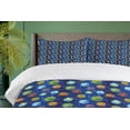 thumbnail image 4 of Ambesonne Space Duvet Cover Sets, Cosmic Galactic Theme, 2-King, Cobalt Blue Multicolor, 4 of 7