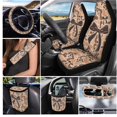 thumbnail image 2 of HUISEFOR 15 Packs Camo Bow Car Seat Covers Full Set for Women Men Including Steering Wheel Cover, Belt Cover, Scratch-Resistant, Non Slip, Easy Installation, Fit for Most Cars, Auto, SUVs, 2 of 6