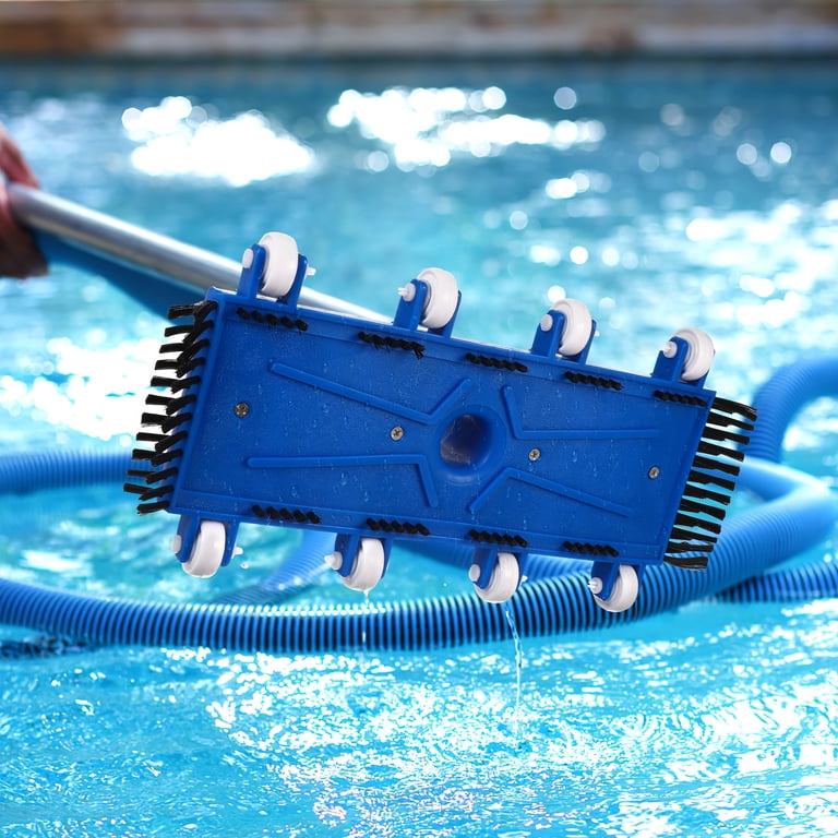 Bestonzon Swimming Pool Vacuum Cleaner Attachment, Blue, Wheels and  Brushes, PP Plastic - Walmart.com
