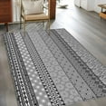 thumbnail image 4 of Area Rug for Living Room, Grey Black Boho Non-Slip Indoor Large Carpet for Bedroom/Dining Room, Vintage Ethnic Tribe Abstract Art Washable Low-Profile Rectangle Floor Mat Runner Rugs - 2.7 x 5 Ft, 4 of 7