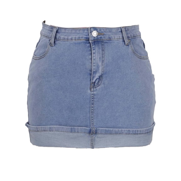 Bodycon Denim Mini Skirt for Women Sexy Summer High Waisted Stretchy Going Out Jean Skirts with Pockets