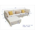 thumbnail image 3 of SOFA;SECTIONAL SOFA;SEPARABLE;COTTON LINEN CLOTH FABRIC;HARDWARE FEET;EQUIPPED WITH PILLOWS;, 3 of 8