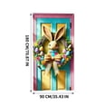 thumbnail image 2 of Ksruee Happy Easter Banner 90x180cm Waterproof Bunny Backdrop Front Door Sign Happy Easter Banner for Office Classroom Farmhouse Porch Entryway Yard Garden Spring Holiday Party, 2 of 9