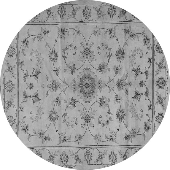 Ahgly Company Indoor Round Persian Gray Traditional Area Rugs, 7' Round