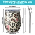 thumbnail image 5 of 12oz Stainless Steel Insulated Wine Tumbler with Lid and Straw – Double Wall Vacuum Mug for Hot & Cold Drinks, 304 Steel Interior, Sweat-Free Design, 5 of 5