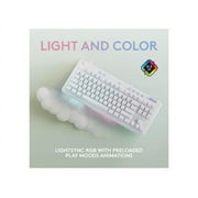 Logitech G713 Wired Mechanical Gaming Keyboard with LIGHTSYNC RGB Lighting, Clicky Switches (GX Blue), White Mist