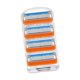 thumbnail image 3 of 4 Uds recambios de cuchillas de afeitar piezas de repuesto cartuchos de afeitadora de repuesto recargables Naranja, 3 of 8