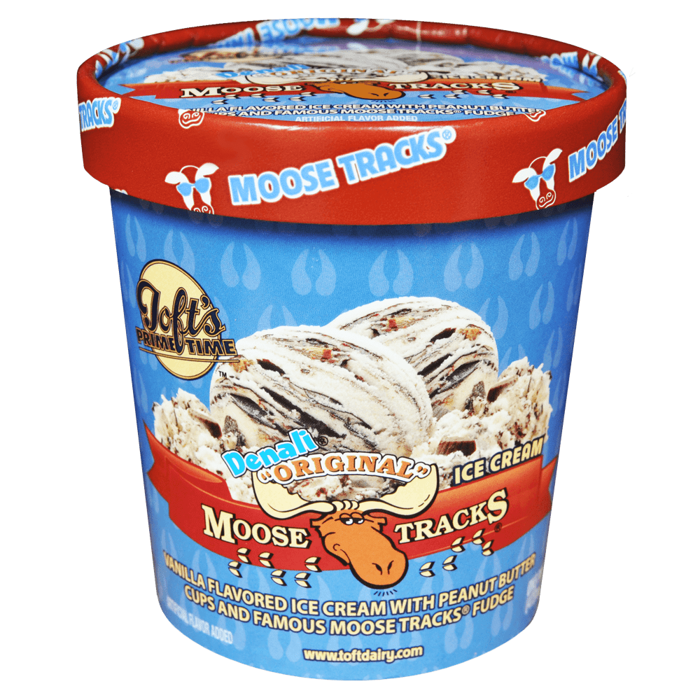 Toft's Moose Tracks Ice Cream 16oz