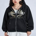 thumbnail image 2 of PENGXIANG Men‘s Loose Hoodies Fashion Letter Pattern Long Sleeve Fall Jacket, 2 of 9