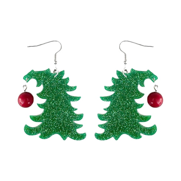 Bpyeka Christmas Tree Acrylic Stitching Earrings Christmas Holiday OrnamentsChristmas GiftsChristmas Decor