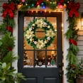 thumbnail image 3 of Upgraded 40cm Christmas Wreath Decorations And Festive Door And Window Wall Hangings And Gold And Red Color Scheme Decorative Wreaths L, 3 of 7