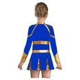 thumbnail image 2 of Doomiva Robe de Cheerleading à Strass pour Filles Enfants, Danse, Manches Longues, Uniforme de Cheerleading, Tenue de Danse, Bleu 6, 2 of 7