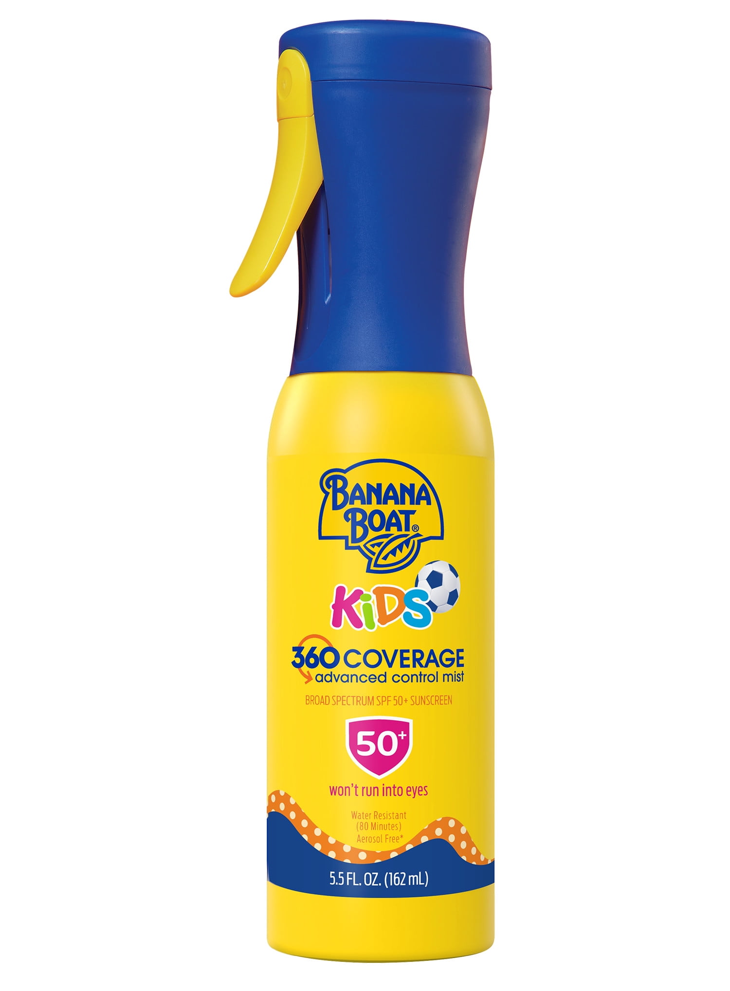 (2 pack) Banana Boat Kids 360 Coverage SPF 50 Sunscreen Mist, Refillable Kids Sunscreen Spray, 5.5 fl oz