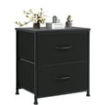 thumbnail image 2 of CONCETTA Nightstand Small Dressers with 2 Fabric Drawers for Bedroom, Tall Chest Organizer with Fabric Bins, Black, 2 of 5