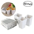 thumbnail image 1 of Miangastore NUOLUX 50pcs Popcorn Boxes Yellow Design Trio Miniature Scalloped Cardboard Party Candy Container Treat Cartons (Silver), 1 of 9