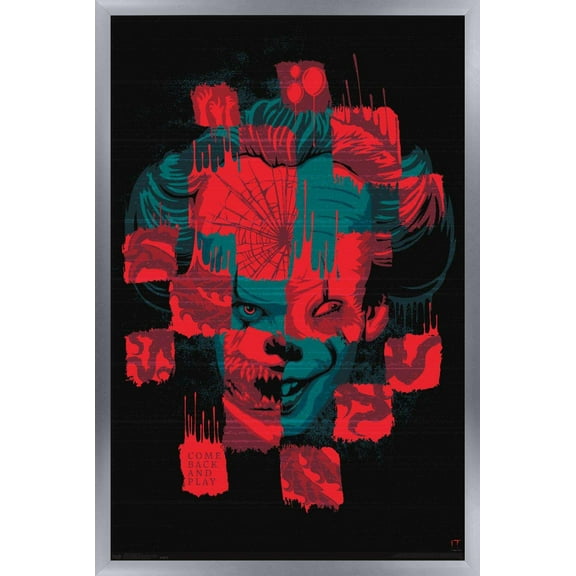 IT: Chapter 2 - Faces Wall Poster, 14.725" x 22.375", Framed