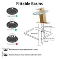 thumbnail image 4 of Grifo LED para lavabo de baño AVSIILE en forma de cascada en oro cepillado, 4 of 9