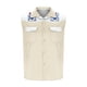 thumbnail image 5 of Camisas de Cuello para los Hombres de Moda Casual Imprimir Turndown Cuello sin Mangas Bolsillos Deportivos Tanque, Ligero Top de Verano, 5 of 5
