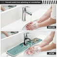 thumbnail image 4 of Seashell Starfish Coastal Sink Splash Guard for Faucet 2 Pack Faucet Absorbent Mats, Summer Beach Sea Water Faucet Handle Drip Catcher for Kitchen, Bathroom,Sink Mat, Dish Drying Mat, 30"x5.5", 4 of 7