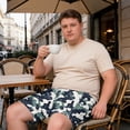 thumbnail image 2 of Dresfit Big and Tall Shorts for Men Drawstring Camo Cargo Shorts 2026 Summer Stretch Plus Size Short Pants Elastic Waist Adjustable Beach Work Shorts 5XL, 2 of 8