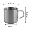 thumbnail image 7 of 150/280ml Water Cup with Handle Double Layer Stainless Steel Coffee Beer Cup Mug Drinkware Tools Daily Use, 7 of 7