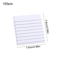 thumbnail image 2 of Hyknon Sticky Notes 3x3 Inch, 100 Sheets Lined Self-Stick Pads Bright Colors Sticky Note, Recyclable Stickers Note Tabs, Easy to Post Removable Reminder Labels for Home Office Notebook Daily, White, 2 of 6