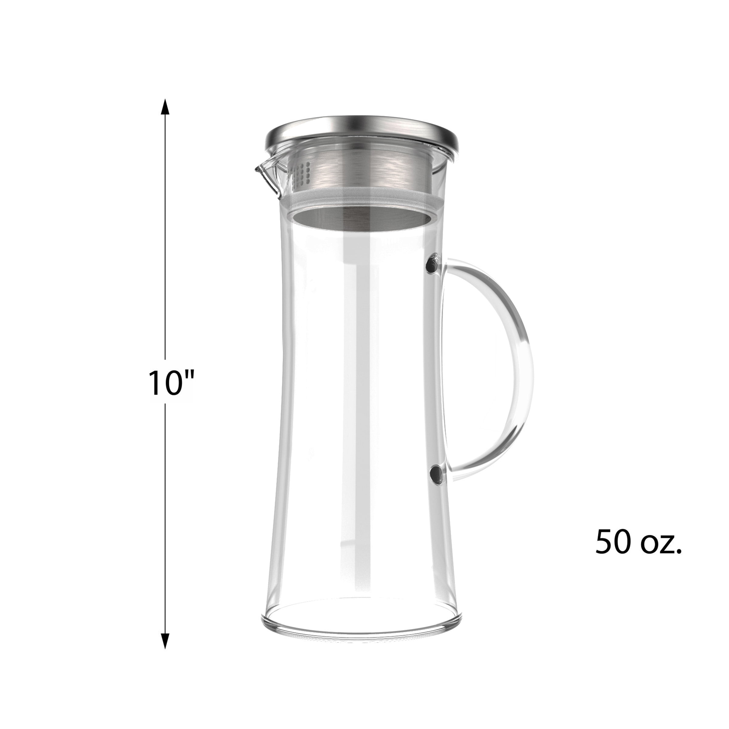 2 Pack 50 oz Plastic Carafe Water Pitcher – Jucoan