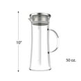 thumbnail image 2 of Classic Cuisine Glass Pitcher with Lid - Hot or Cold Brew Carafe (Clear), 2 of 7