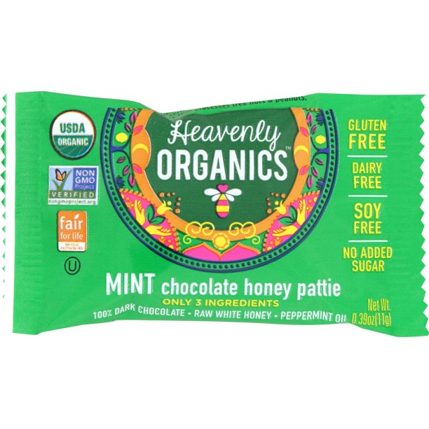 HEAVENLY ORGANICS Honey Pattie Chocolate Mint, 0.39 oz