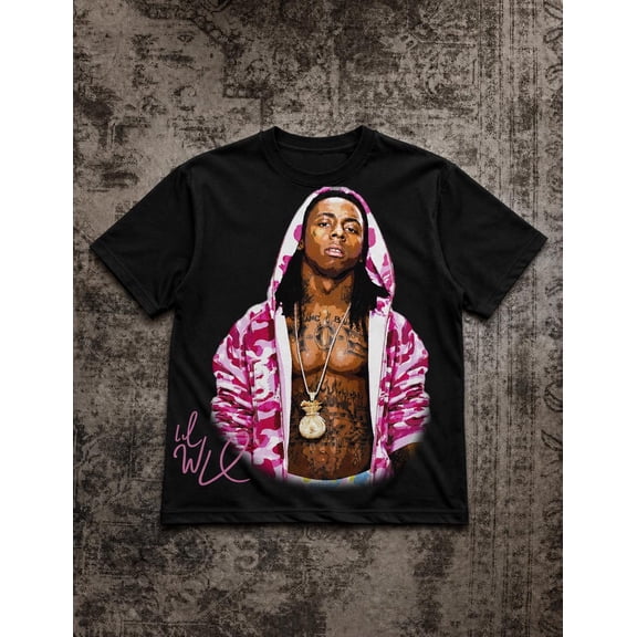 Lil Wayne Big Head Tee, Vintage Rap Graphic T-Shirt For Fan