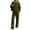 A Army Green, variant on Hoodie Dqueduo Women's Fashion Solid Color Long Sleeve Hooded Zip Up Top And Elastic Waist Pocket Pants Set, Sizes S-XXXL