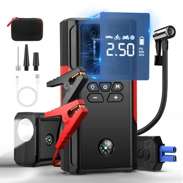 ALILYY Car Jump Starter with Air Compressor 150PSI Tire Inflator,3200A Peak Car Battery Jump Starter (6.0L Gas or 3.0L Diesel) 22000mAh Battery Jump Box with LED Light