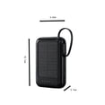 thumbnail image 2 of 3C Certified Solar Charging Power Bank, Large Capacity Battery with Built-In Cable, Compact Portable Mobile Power Supply for Outdoor Camping, Travel Emergency and Daily Phone Charging, 2 of 6