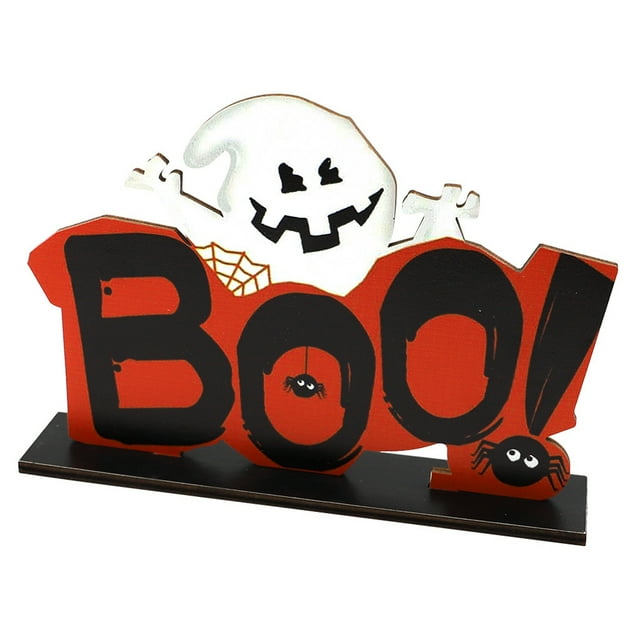 Decoración de Madera Advancent Festival de calabaza de Halloween con soporte Tipo 17