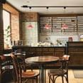 thumbnail image 4 of FSLiving 12V Track Lighting J-Type Track Pendant Light with Antique Brass Socket Vintage Metal Cone Red Shade Nordic Style Industrial Factory Pendant Lamp for Kitchen Island - 1 Light, 4 of 8