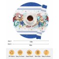 thumbnail image 6 of 13 Inch Round Placemats Set of 4, Navy Starfish Summer Non Slip Heat Insulation PP Table Mats, Ocean Conch Coral Coastal Shell Washable Place Mats for Kitchen Dining Party Table Decor, 6 of 7