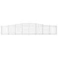 thumbnail image 2 of vidaXL Arched Gabion Baskets 9 pcs 400x30x60/80 cm Galvanised Iron, 2 of 4