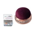 thumbnail image 1 of Pin Cushion Pillow Pins Holder with Sewing Pins Handcraft Tool Copper Base Round Red A, 1 of 9