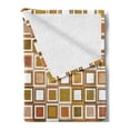 thumbnail image 2 of Geometric Soft Flannel Fleece Blanket, Square Pattern with Many Earthy Tones Geometric Illustration Mosaic Style Design, Cozy Plush for Indoor and Outdoor Use, 60" x 80", Multicolor, by Ambesonne, 2 of 5