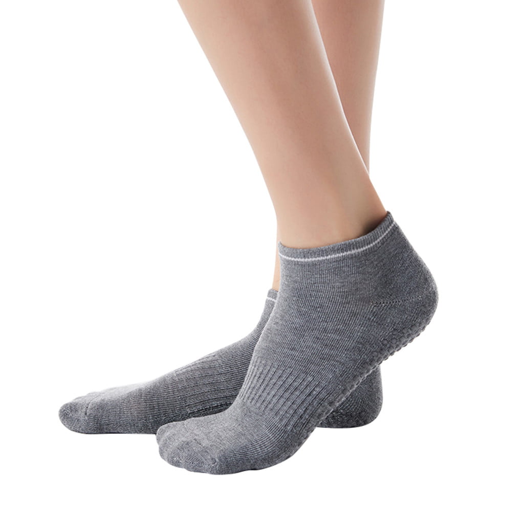 Non Slip Yoga Socks for Women Anti-Skid Barre Fitness Socks with Grips ...