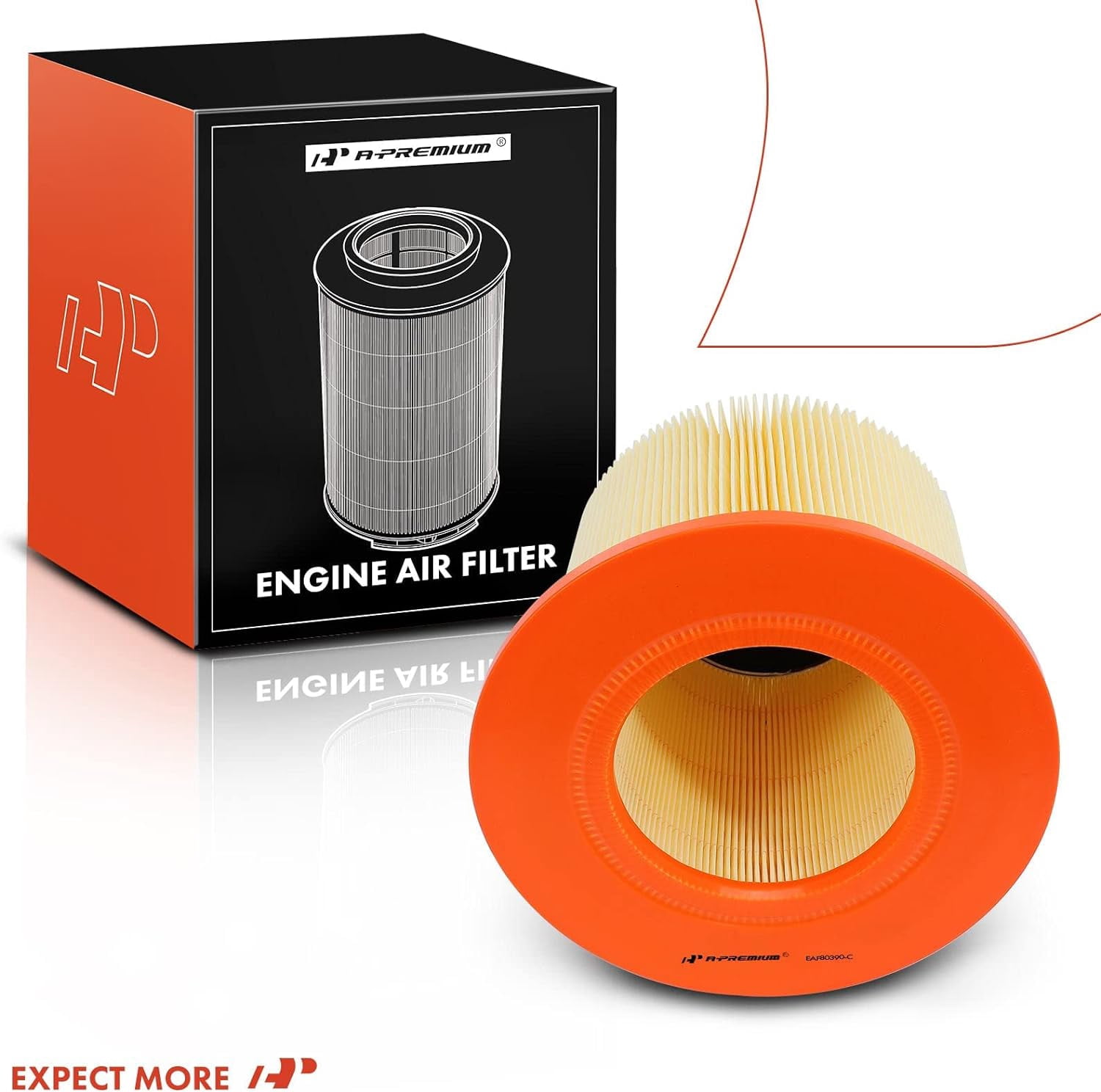 A-Premium 2-PC Engine Air Filter Compatible with Ford & Lincoln Models - F-150 F-250 F-350 F-450 F-550 Super Duty Mustang Expedition Excursion E-150 E-250 E-350 E-450 Navigator - Replace# CA8039