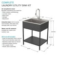 thumbnail image 5 of Transolid Trs_Ews-2822S Contemporary Laundry Washstand 28" Free Standing Single Basin, 5 of 5