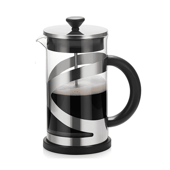French Press Coffee Maker, 34oz / 1000ml, Borosilicate Glass &Food Grade 304 Stainless Steel, Heat Resistant, , Easy to Clean & Use，for Coffee, Tea, Cold Brew - Black，5.5" L x 5" W x 8.6" H
