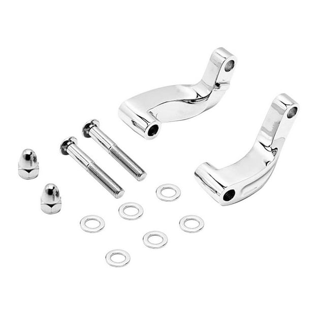 Sidaley Mirror Relocation Extension Adapter Kit for 06-17 Motorcycles Silver Accesorios para motos