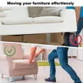 thumbnail image 4 of 20pcs Round Furniture Gliders Self Adhesive Teflon Sliders Sliding Block Table Chair Leg Mat Floor Protector Mover Pads Grey, 4 of 5