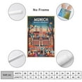 thumbnail image 2 of Vintage Munich Cityscape Retro German Tourism with Traditional Architecture Canvas Poster, 2 of 8