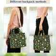 thumbnail image 4 of FORMRS Womens Corduroy Tote Bag Crossbody Shoulder Handbag with Pocket, Green Flowers Pattern, 4 of 7